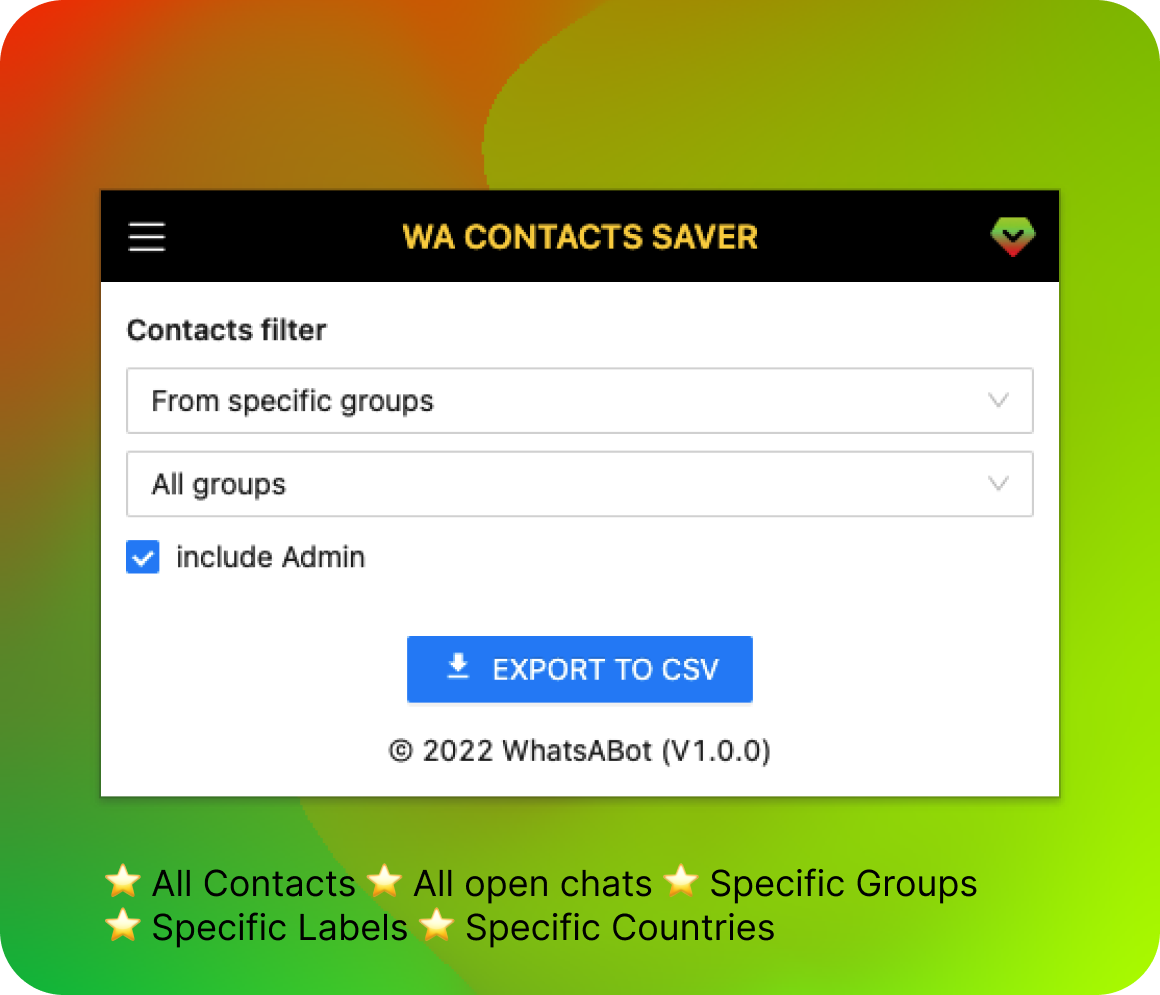 WA Contacts Saver Screenshot